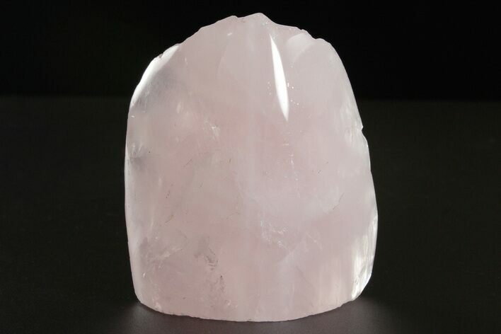 Free-Standing, Polished Rose Quartz - Single Side Polished #341761